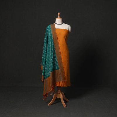 Jacquard cotton 2pc unstitched dress material kurta set