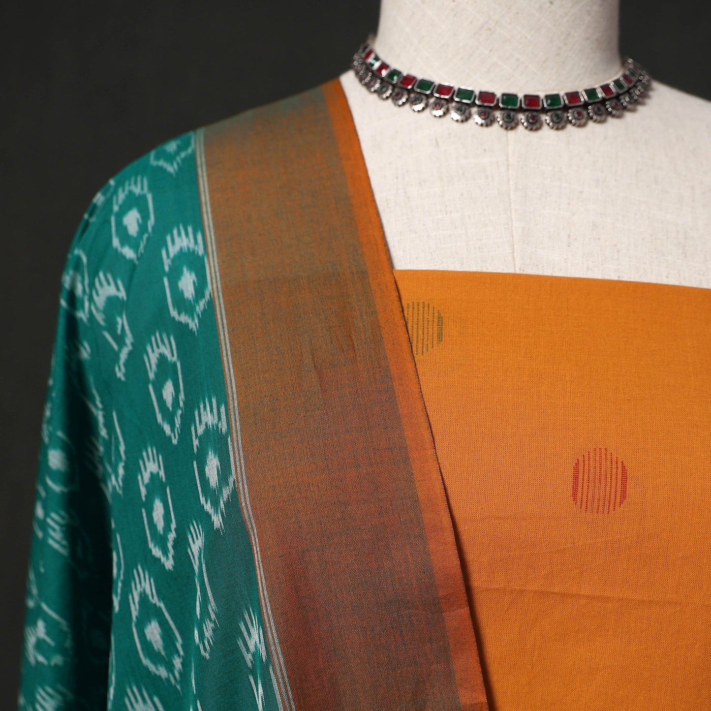 Jacquard cotton 2pc unstitched dress material kurta set