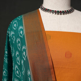 Jacquard cotton 2pc unstitched dress material kurta set