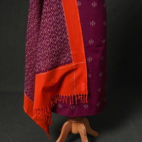 Jacquard cotton 2pc unstitched dress material kurta set