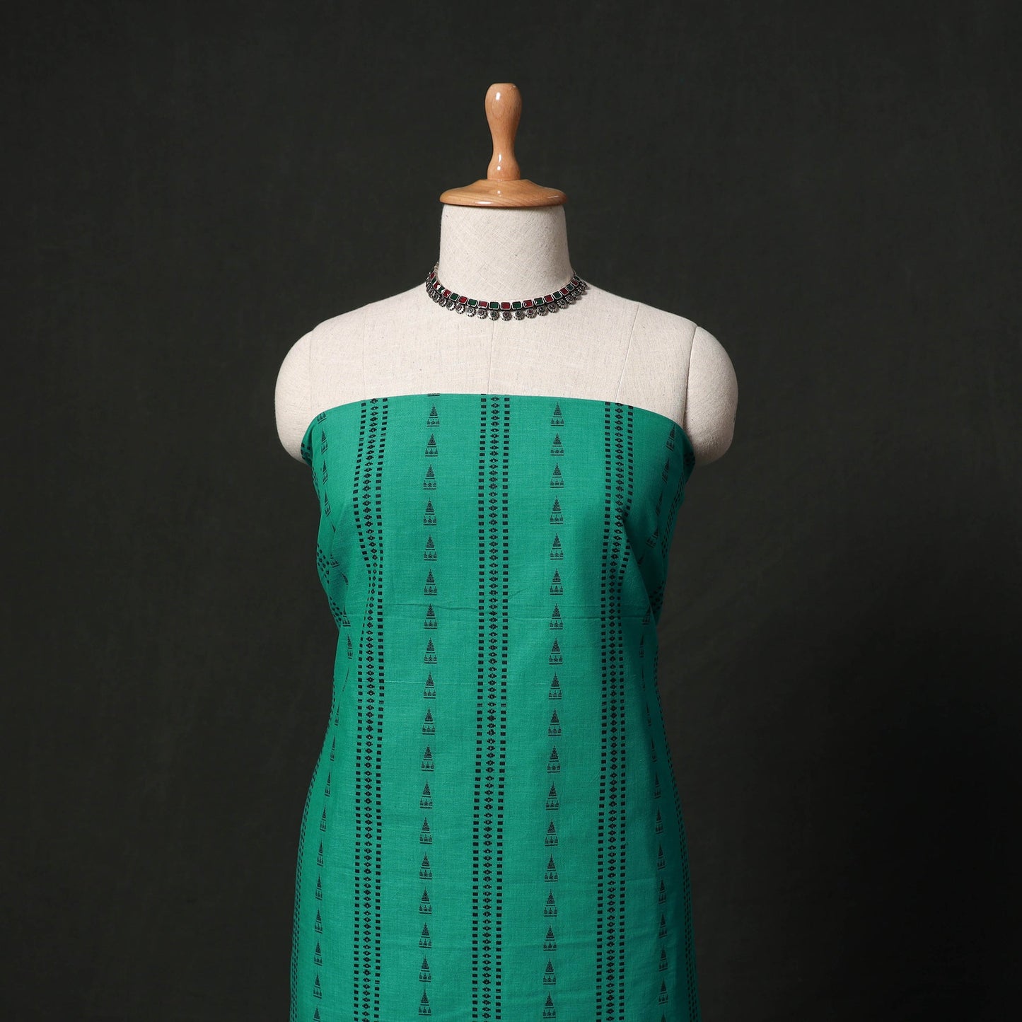 Jacquard cotton 2pc unstitched dress material kurta set