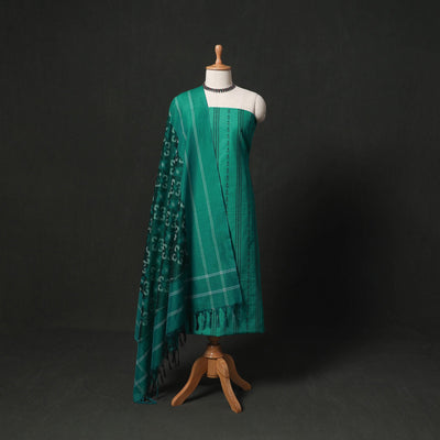 Jacquard cotton 2pc unstitched dress material kurta set
