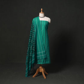 Jacquard cotton 2pc unstitched dress material kurta set