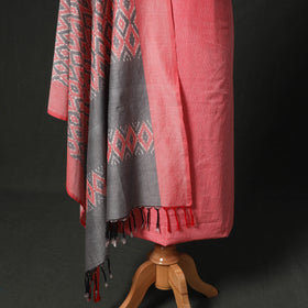 Jacquard cotton 2pc unstitched dress material kurta set