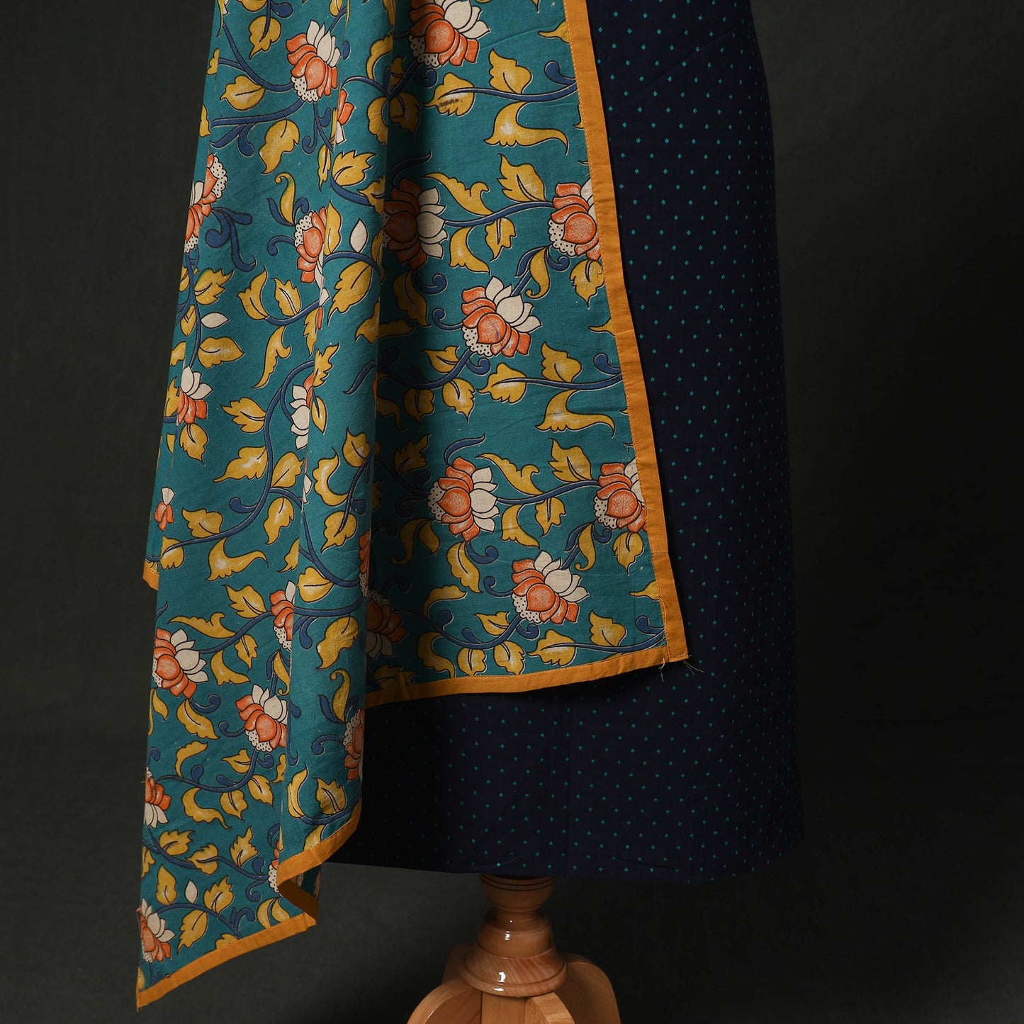 Jacquard cotton 2pc unstitched dress material kurta set