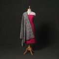 Jacquard cotton 2pc unstitched dress material kurta set