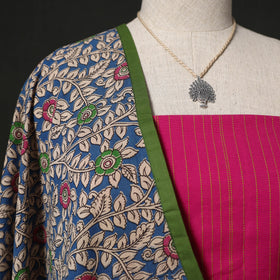 Jacquard cotton 2pc unstitched dress material kurta set