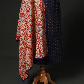 Jacquard cotton 2pc unstitched dress material kurta set