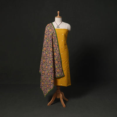 Jacquard cotton 2pc unstitched dress material kurta set