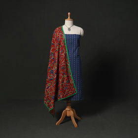 Jacquard cotton 2pc unstitched dress material kurta set