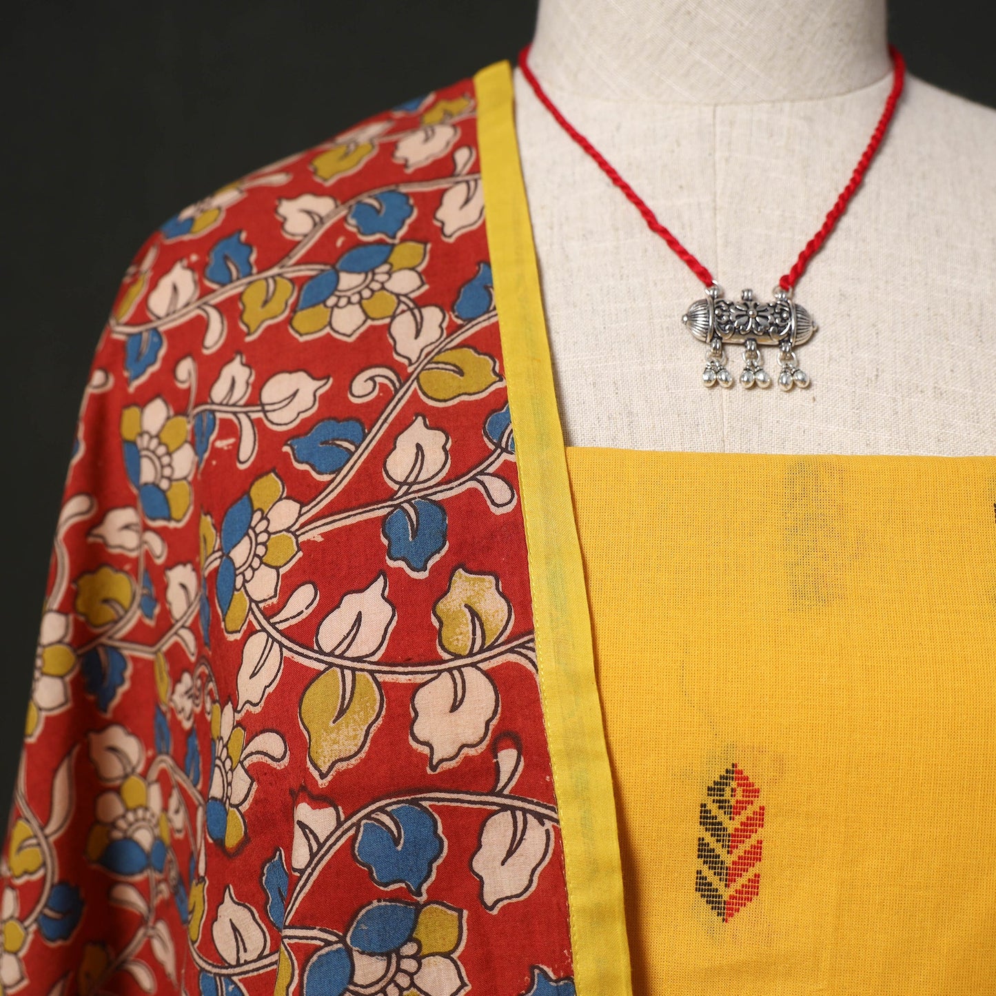 Jacquard cotton 2pc unstitched dress material kurta set