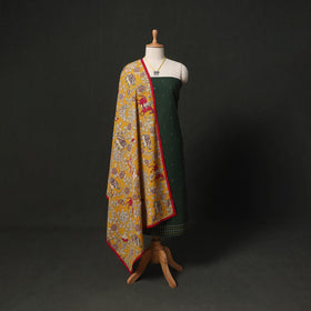 Jacquard cotton 2pc unstitched dress material kurta set