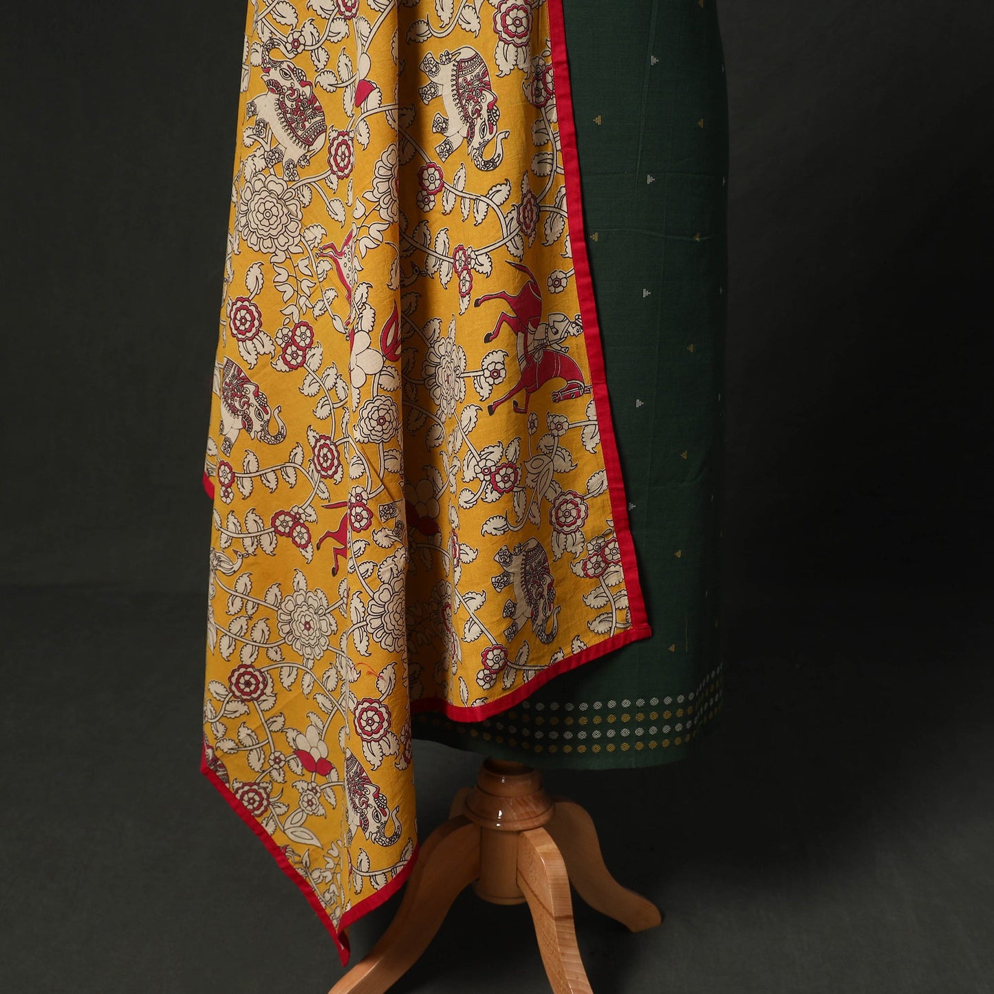Jacquard cotton 2pc unstitched dress material kurta set