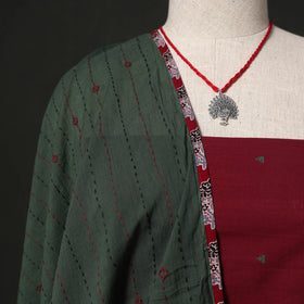 Jacquard cotton 2pc unstitched dress material kurta set