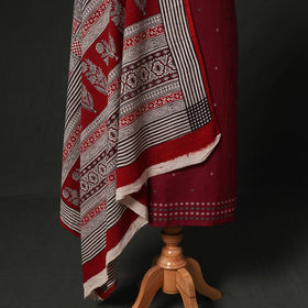 Jacquard cotton 2pc unstitched dress material kurta set