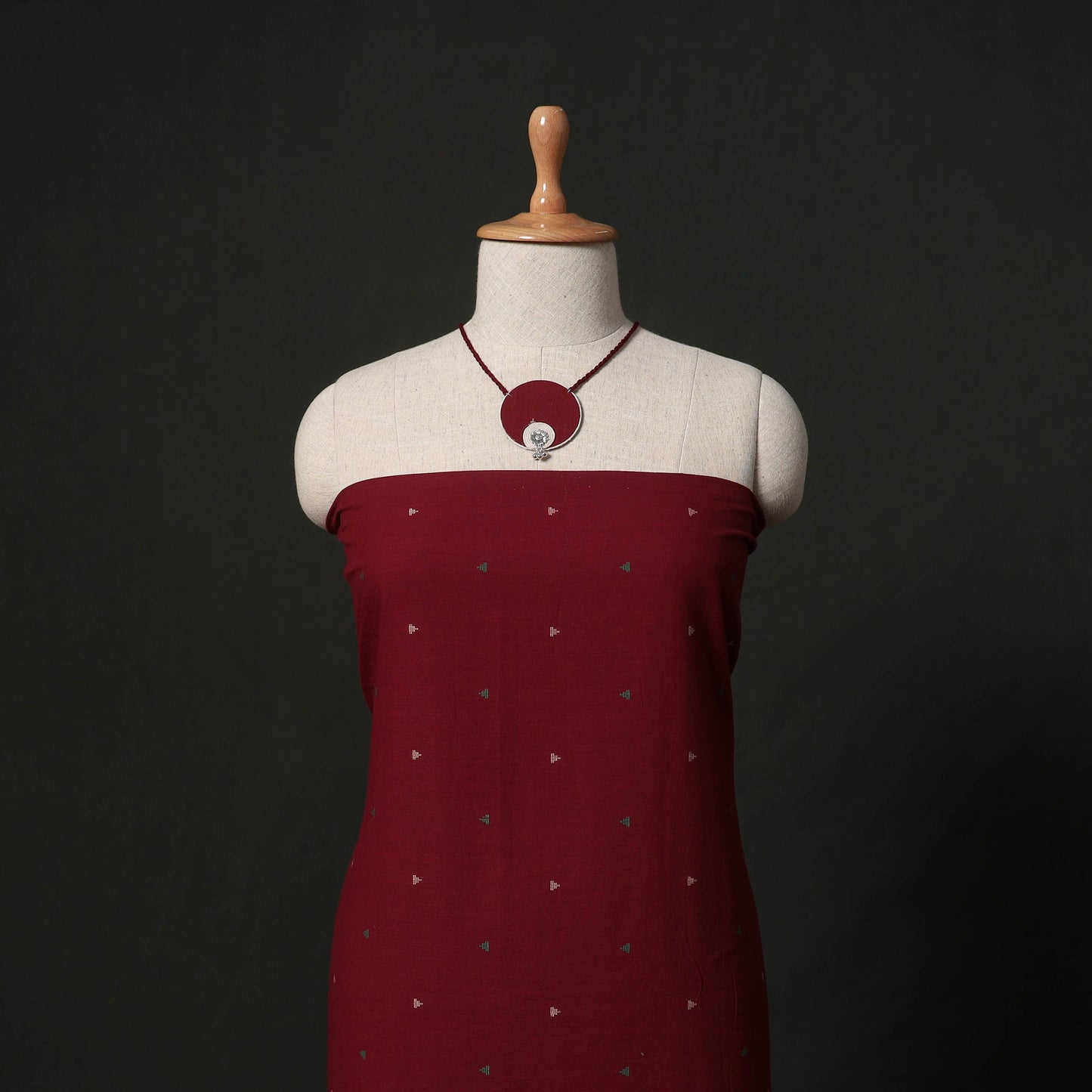 Jacquard cotton 2pc unstitched dress material kurta set