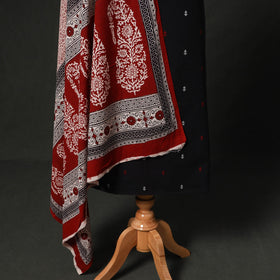 Jacquard cotton 2pc unstitched dress material kurta set