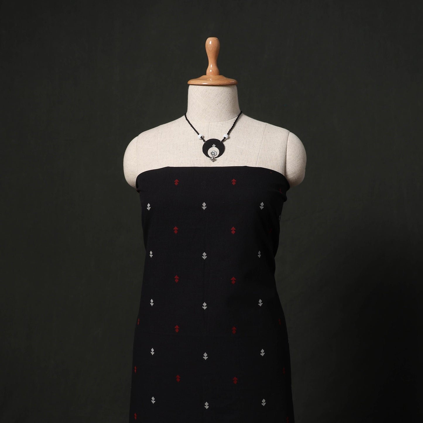 Jacquard cotton 2pc unstitched dress material kurta set