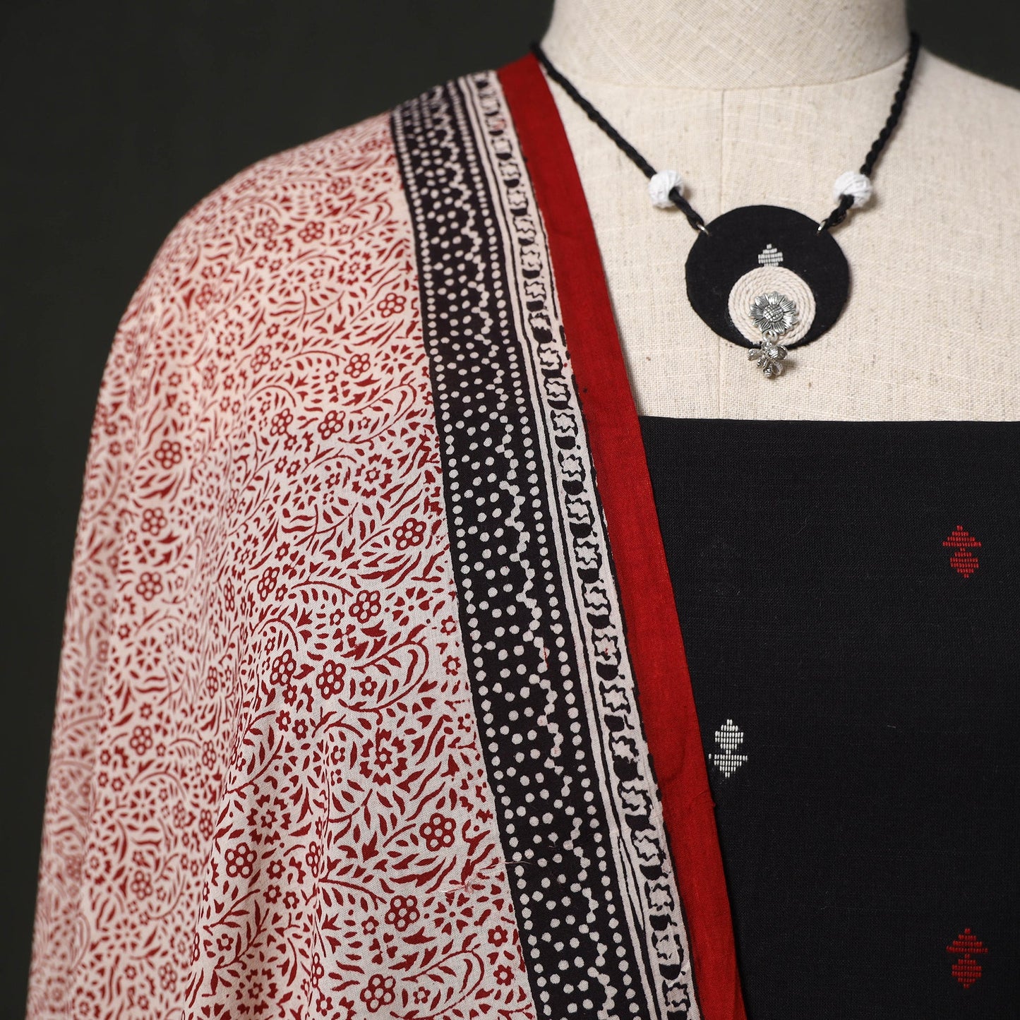 Jacquard cotton 2pc unstitched dress material kurta set