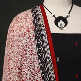 Jacquard cotton 2pc unstitched dress material kurta set