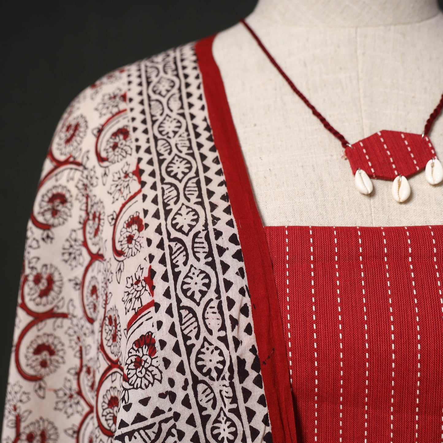Jacquard cotton 2pc unstitched dress material kurta set