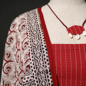 Jacquard cotton 2pc unstitched dress material kurta set