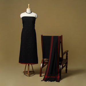 Jacquard cotton 3pc unstitched dress material 06