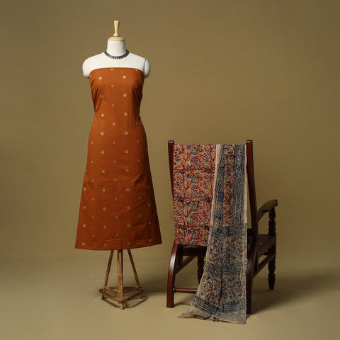 Jacquard cotton 3pc unstitched dress material 150