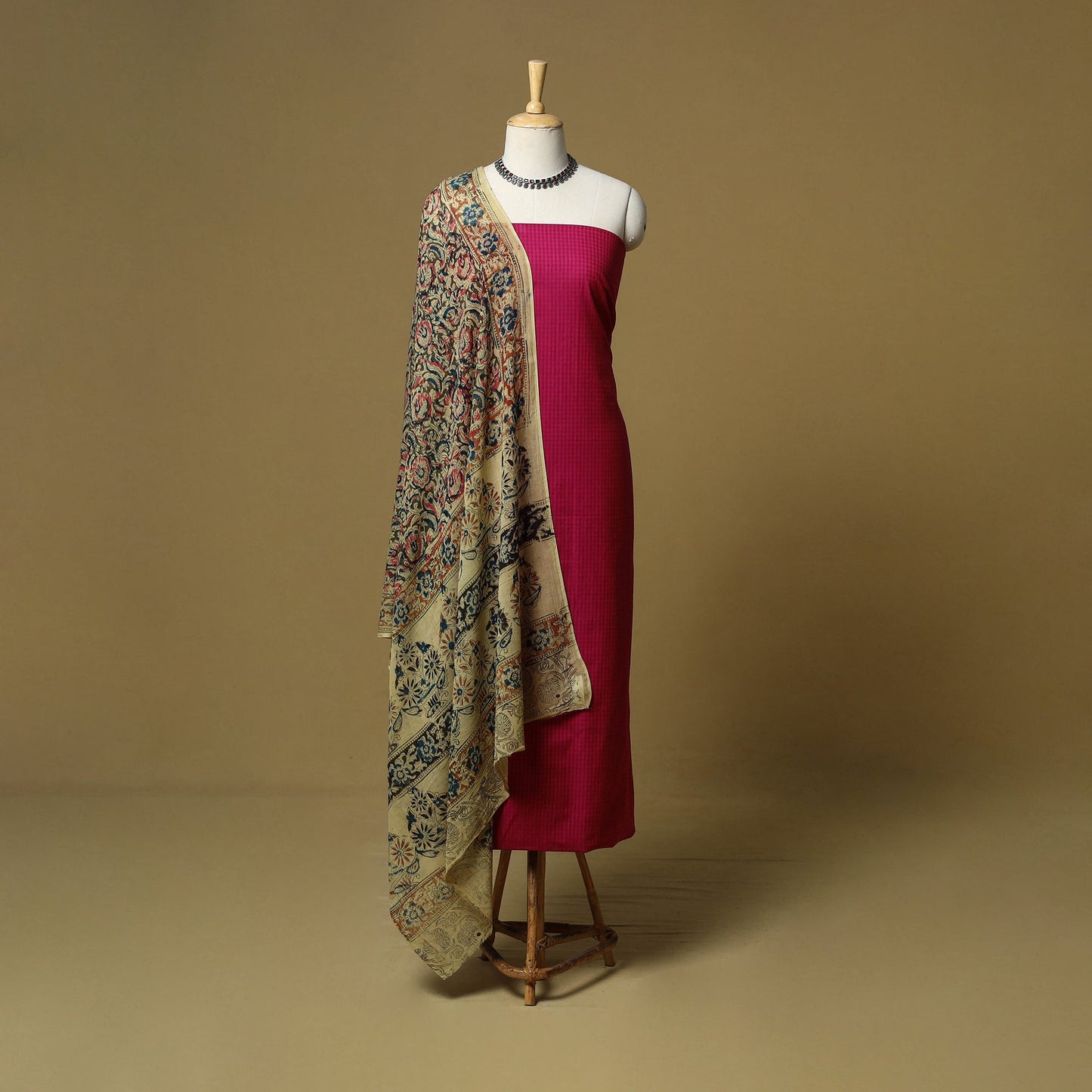 Jacquard cotton 3pc unstitched dress material 158