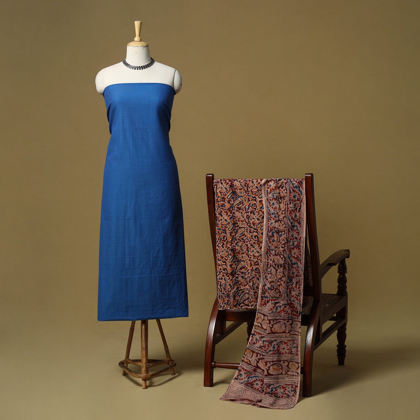 Jacquard cotton 3pc unstitched dress material 166