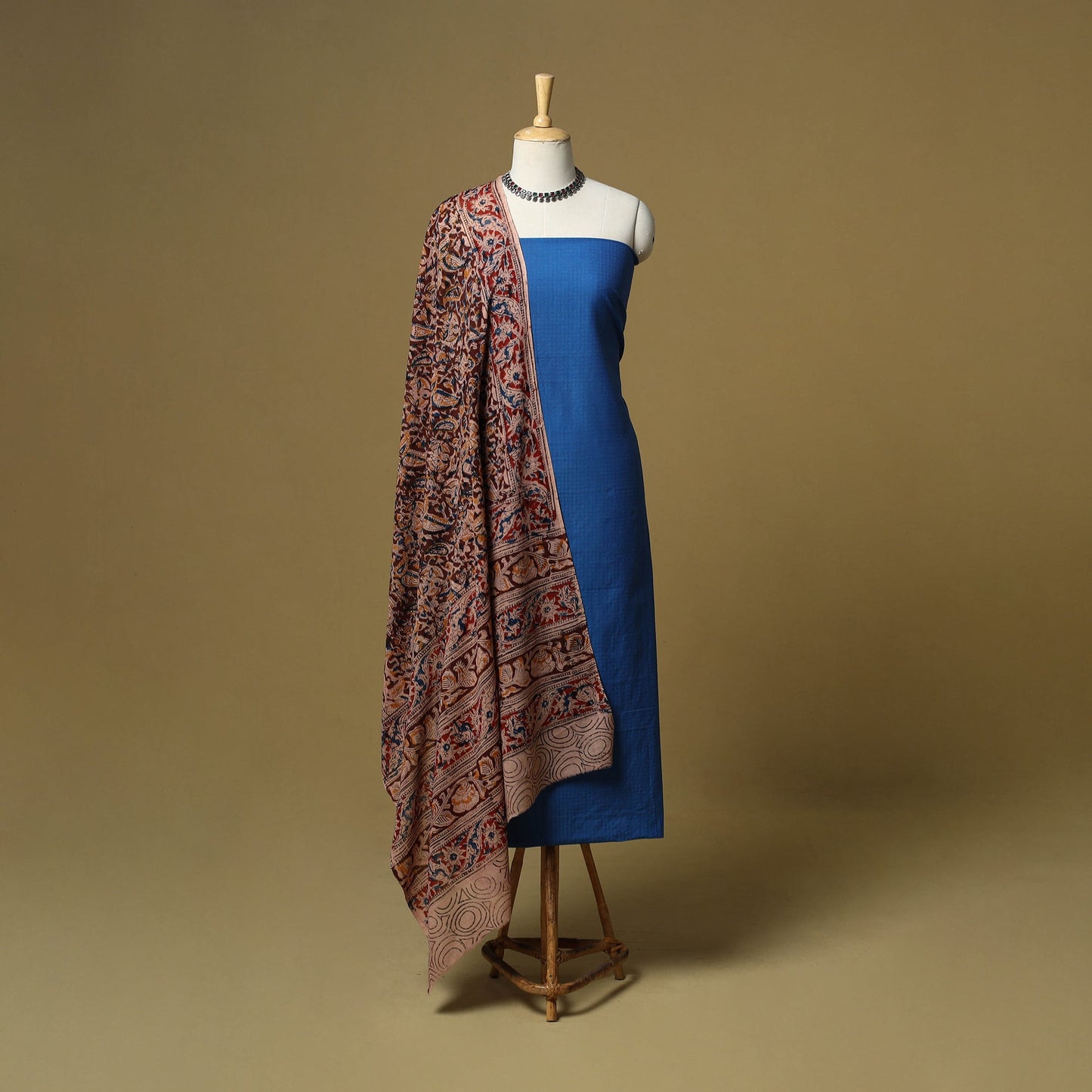 Jacquard cotton 3pc unstitched dress material 166