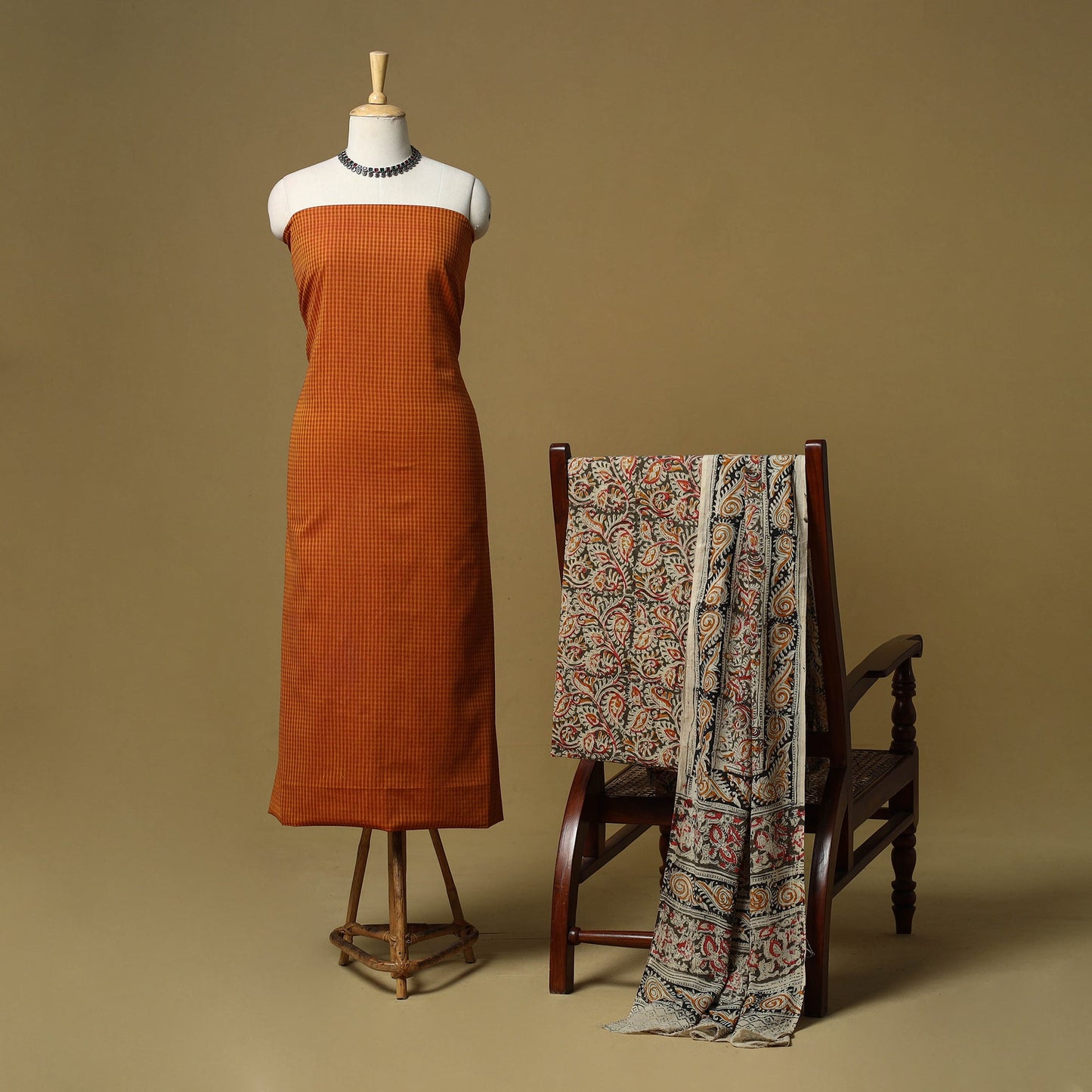 Jacquard cotton 3pc unstitched dress material 167