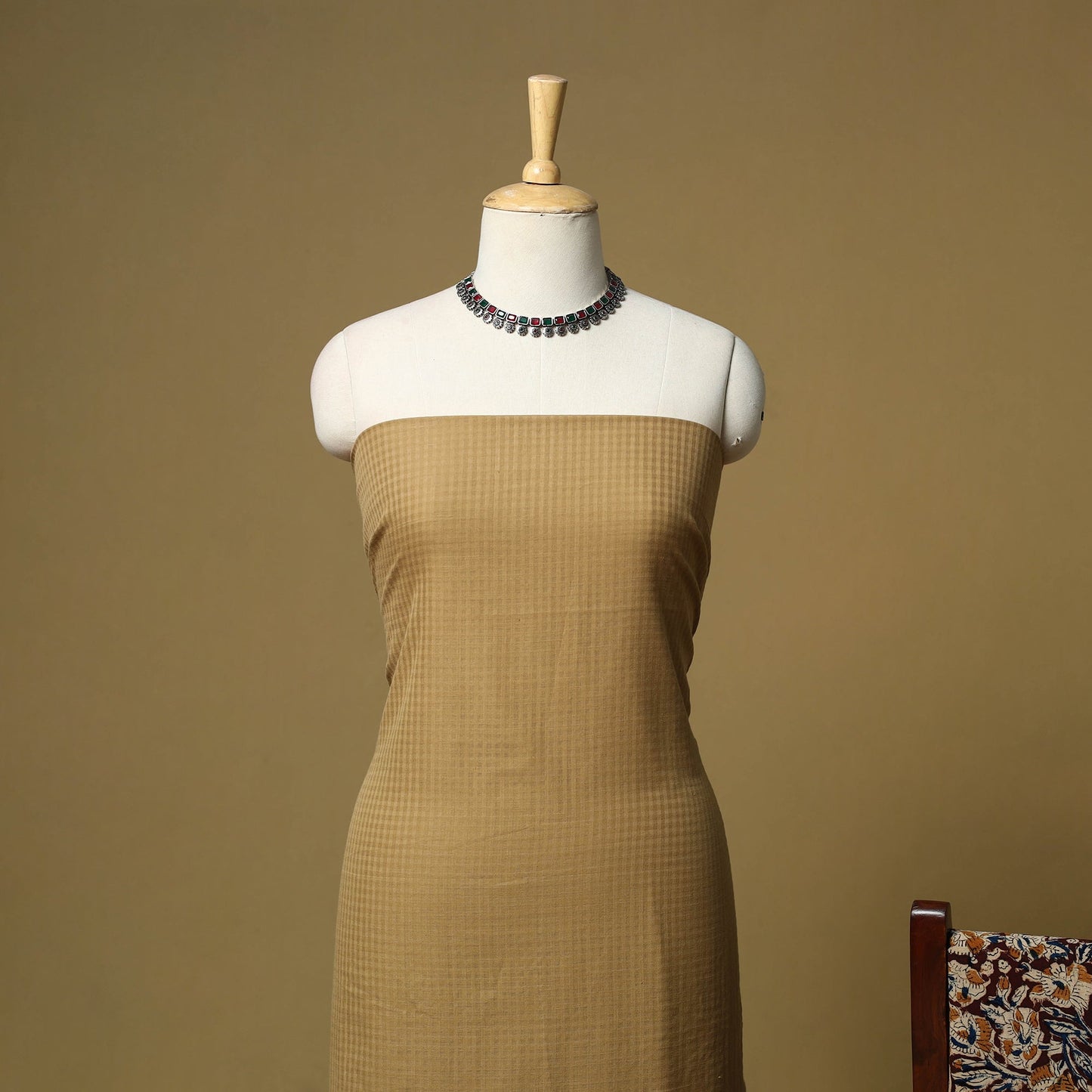 Jacquard cotton 3pc unstitched dress material 168