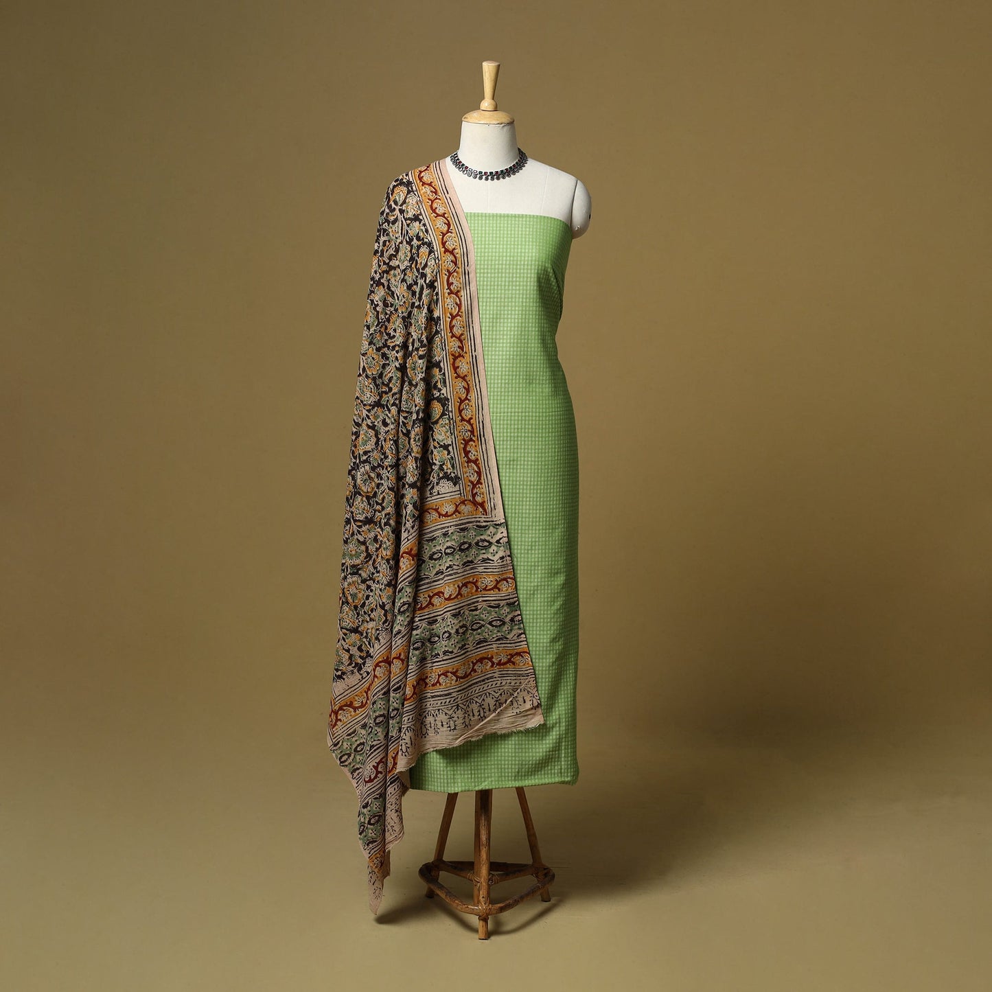 Jacquard cotton 3pc unstitched dress material 169