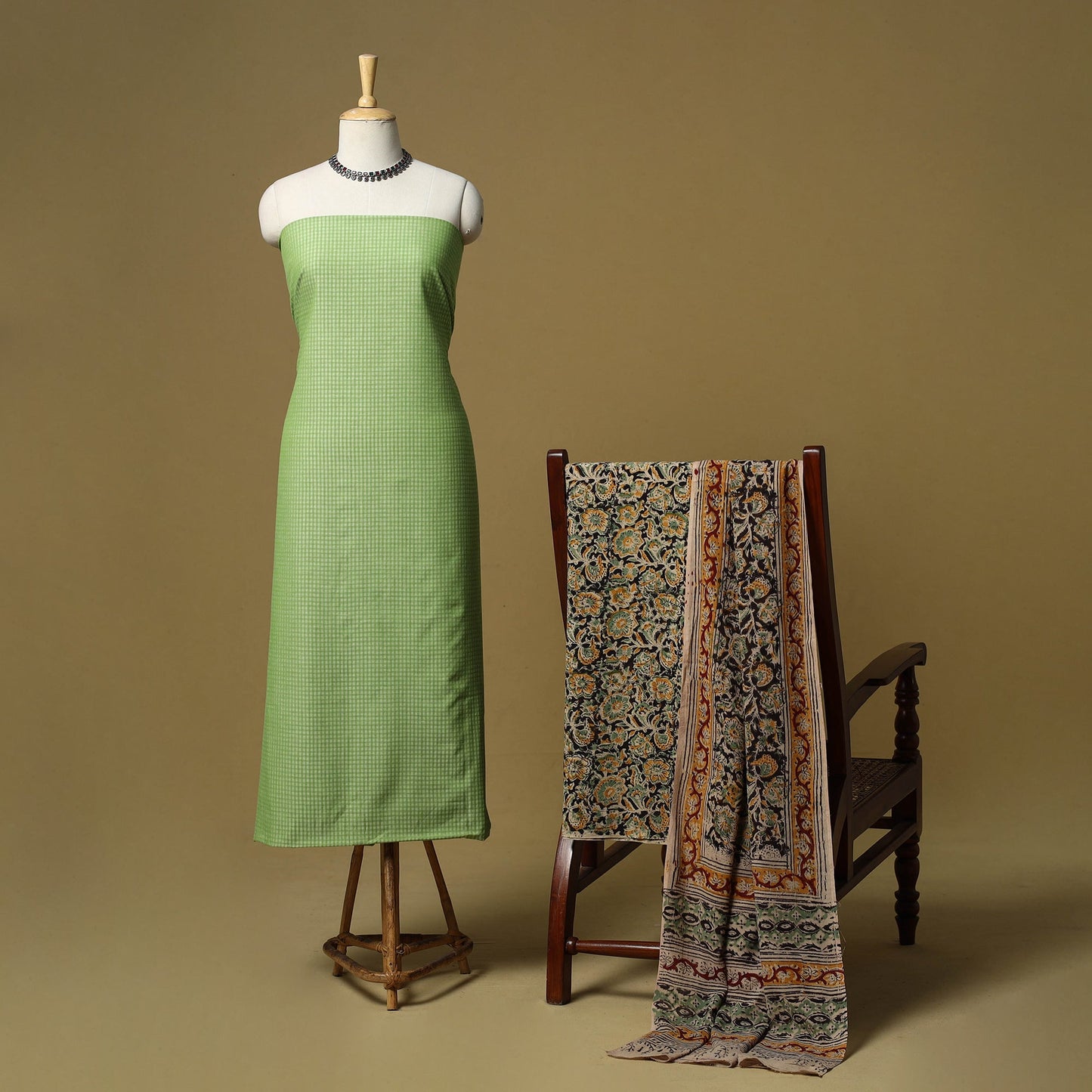 Jacquard cotton 3pc unstitched dress material 169