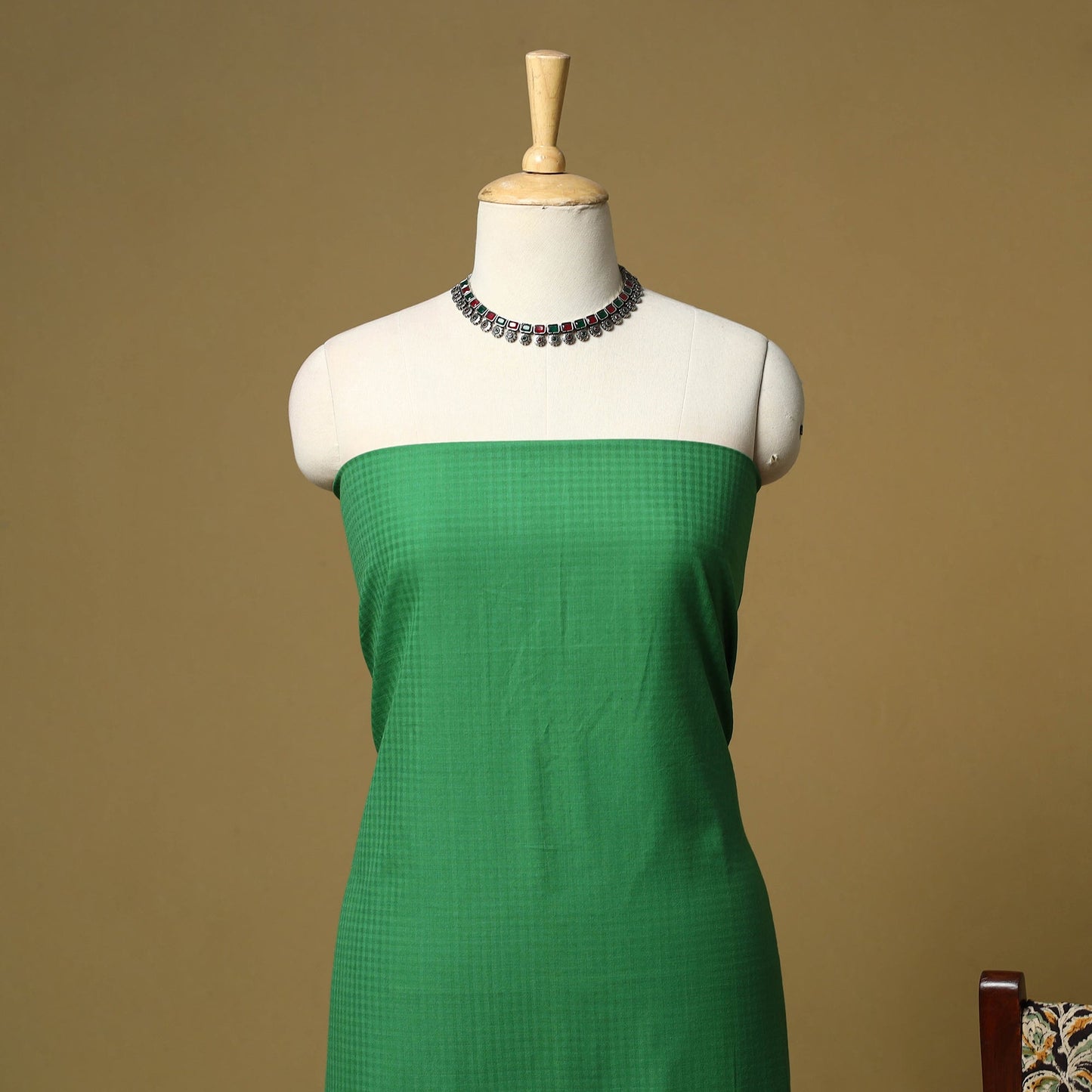 Jacquard cotton 3pc unstitched dress material 173