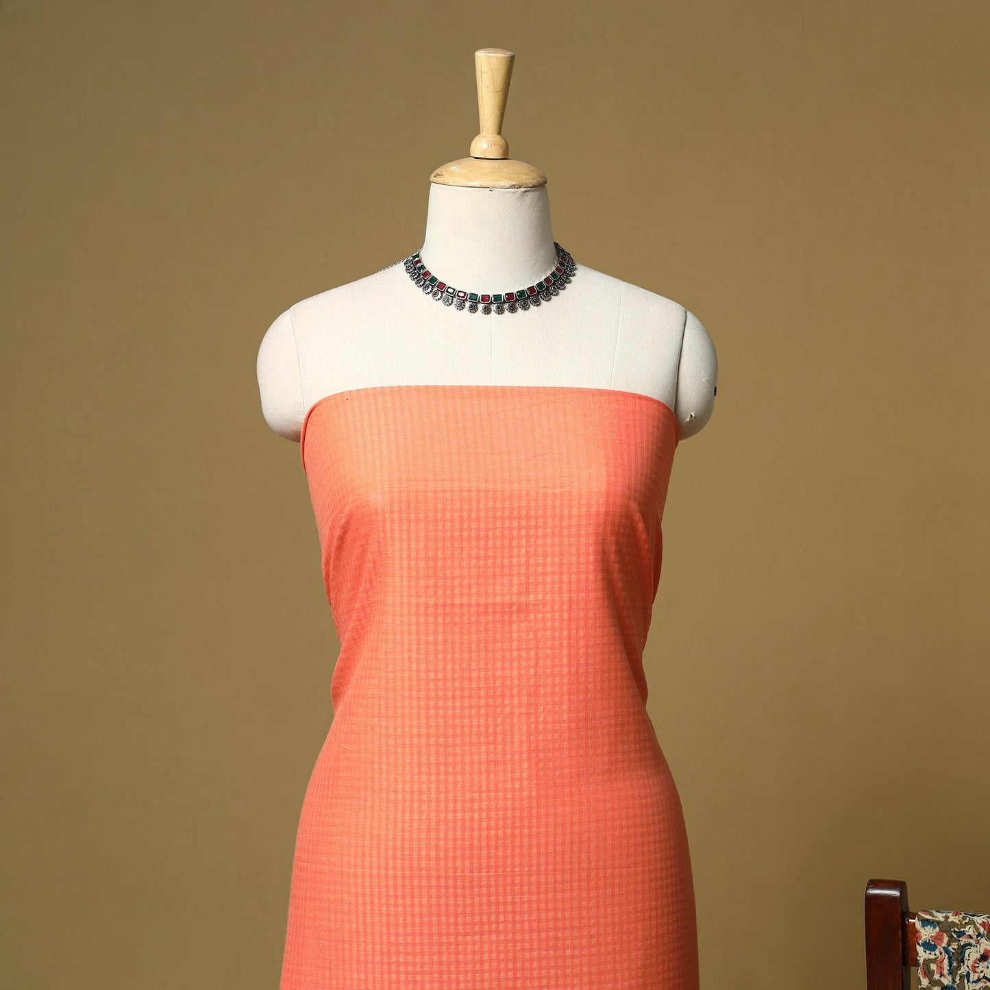 Jacquard cotton 3pc unstitched dress material 174