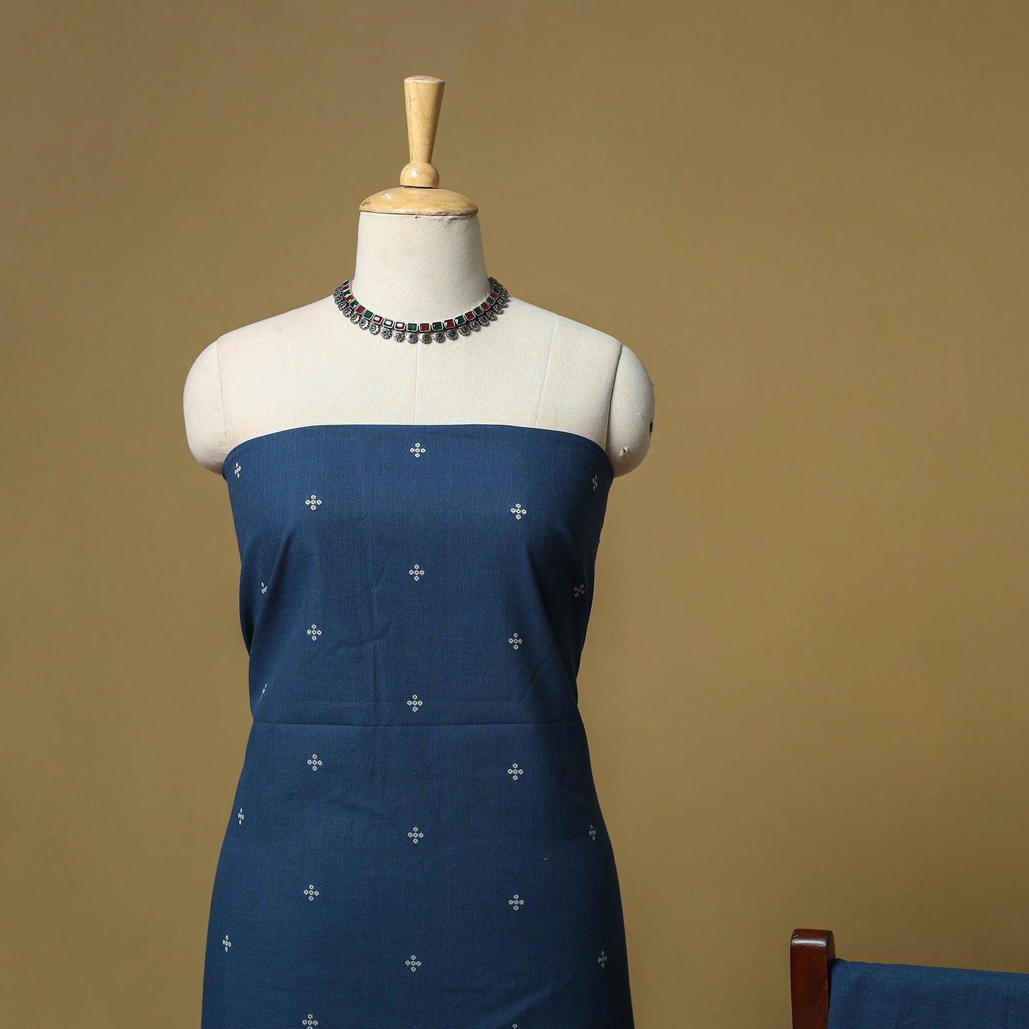 Jacquard cotton 3pc unstitched dress material 52