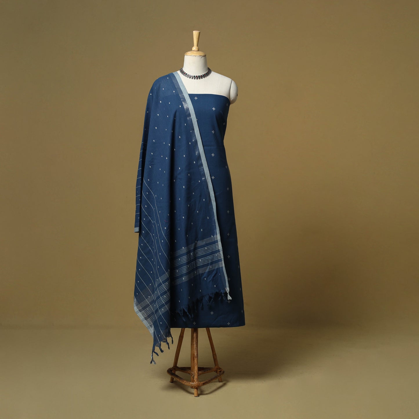 Jacquard cotton 3pc unstitched dress material 52