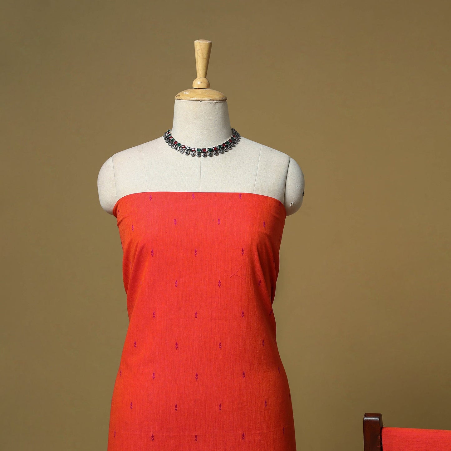 Jacquard cotton 3pc unstitched dress material 53