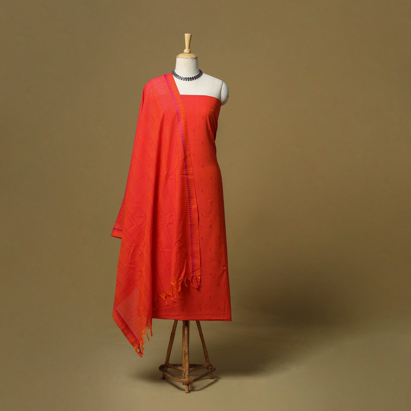 Jacquard cotton 3pc unstitched dress material 53