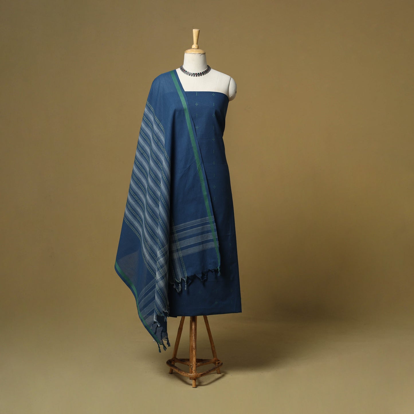 Jacquard cotton 3pc unstitched dress material 56