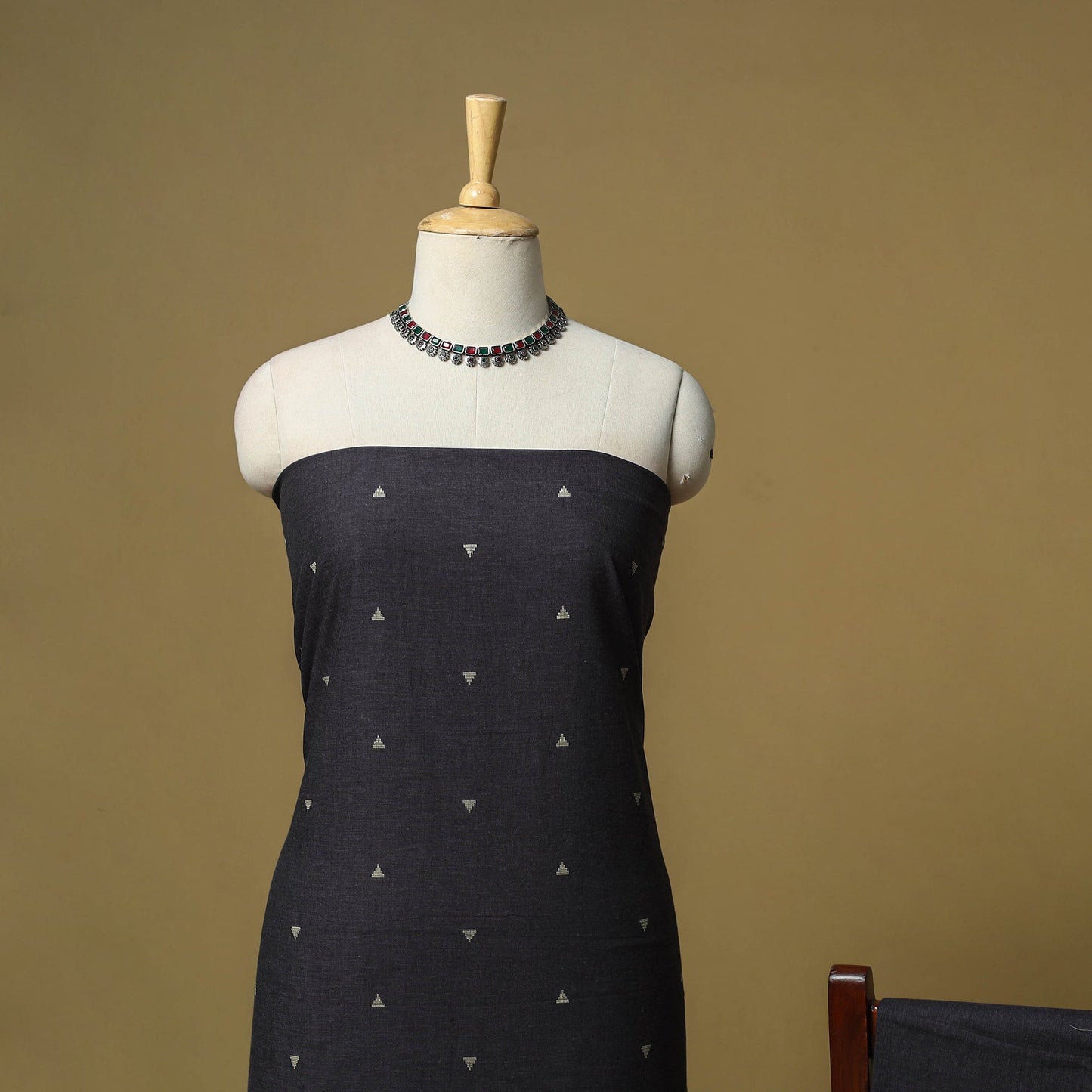 Jacquard cotton 3pc unstitched dress material 85