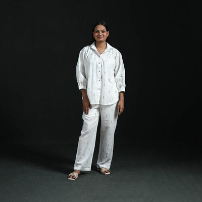 Jacquard cotton co-ord set for women 13 - handcrafted