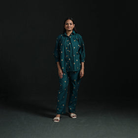 Jacquard cotton co-ord set for women 14 - handcrafted