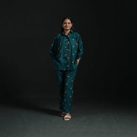 Jacquard cotton co-ord set for women 14 - handcrafted