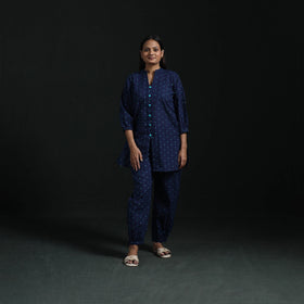 Jacquard cotton co-ord set for women 16 - handcrafted