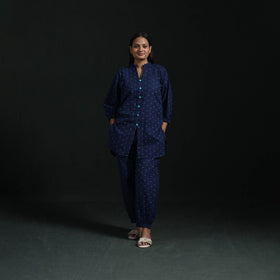 Jacquard cotton co-ord set for women 16 - handcrafted