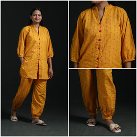 Jacquard cotton co-ord set for women 17 - handcrafted