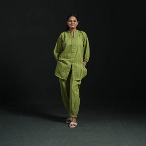 Jacquard cotton co-ord set for women 18 - handcrafted